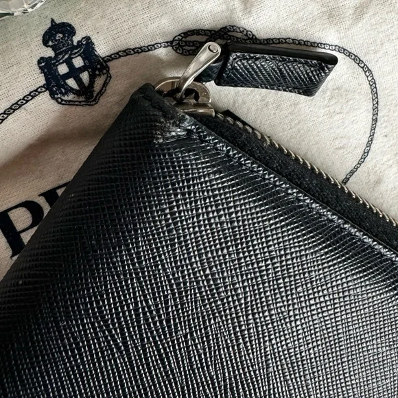 Authentic Prada Saffiano Leather Navy Blue Organizer Wallet - Picture 10 of 13